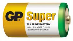 Alkalická baterie GP Super LR20 (D), 2 ks ve fólii