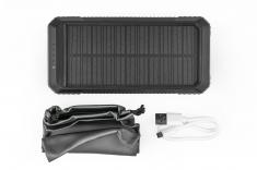 OXE Solární Powerbanka, kapacita 33800 mAh, černá